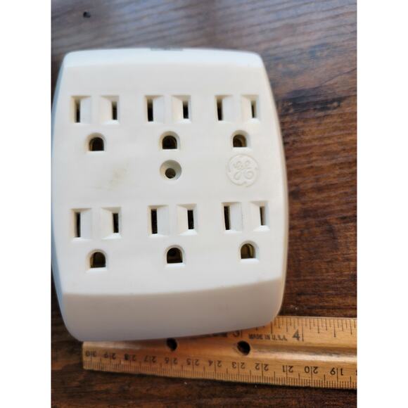 General Electric (GE) 6-Outlet Adapter - White, Ground, 15A-125V, 1745 - Picture 6 of 6